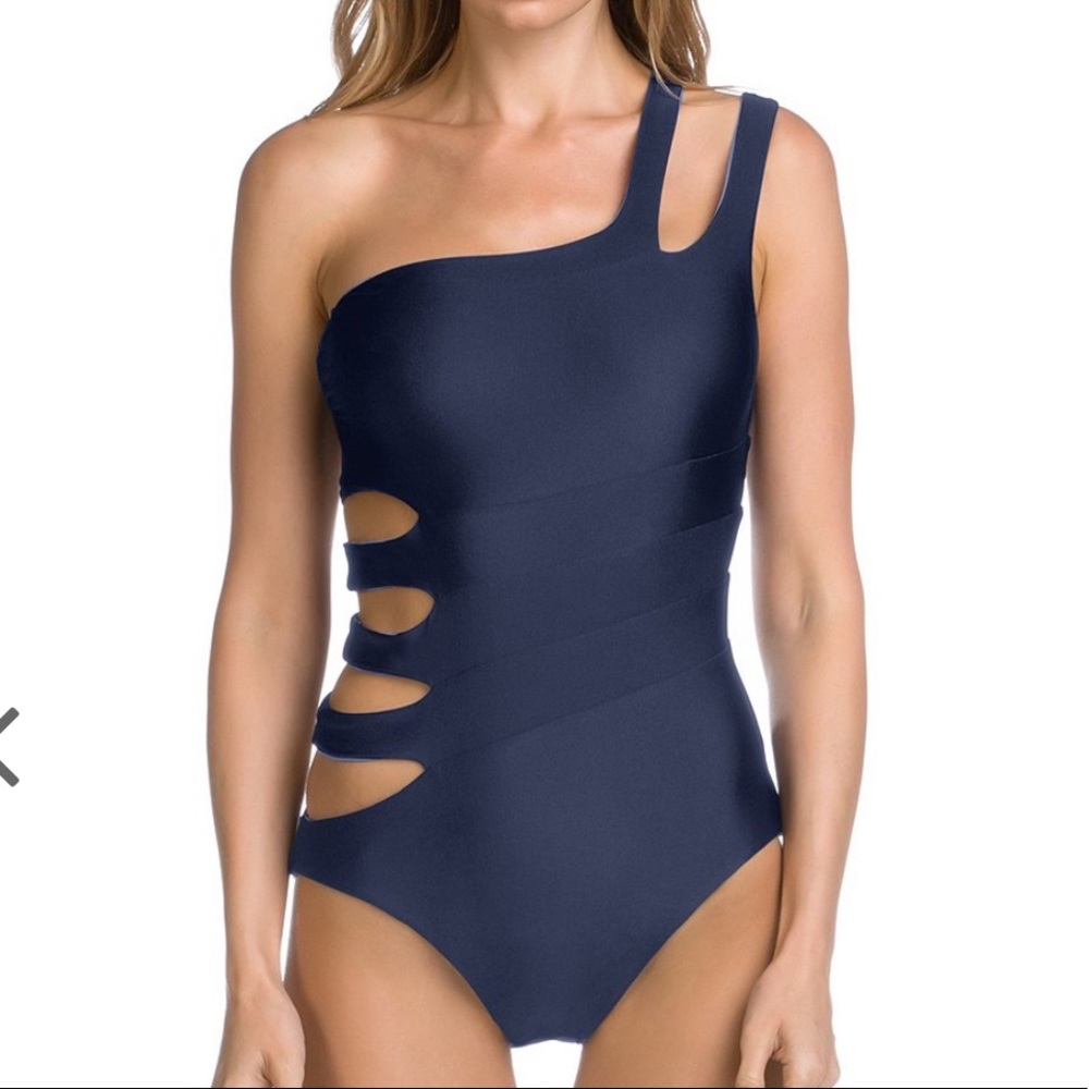 Navy/Blue reversible Becca bathing suit